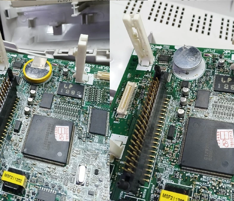 Sebelum dan sesudah ganti baterai PABX Panasonic