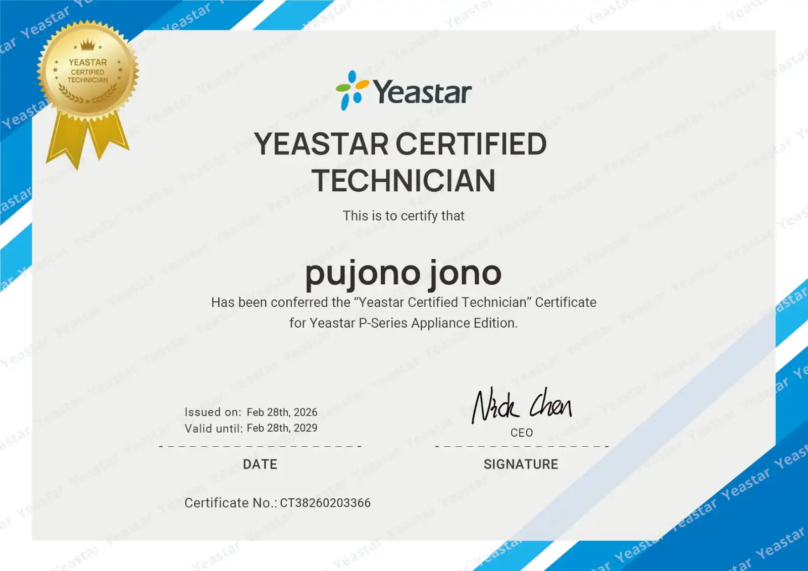 Service IP PBX - Jakarta Garansi & Profesional 2 Sertifikat Yeastar Certified Engineer